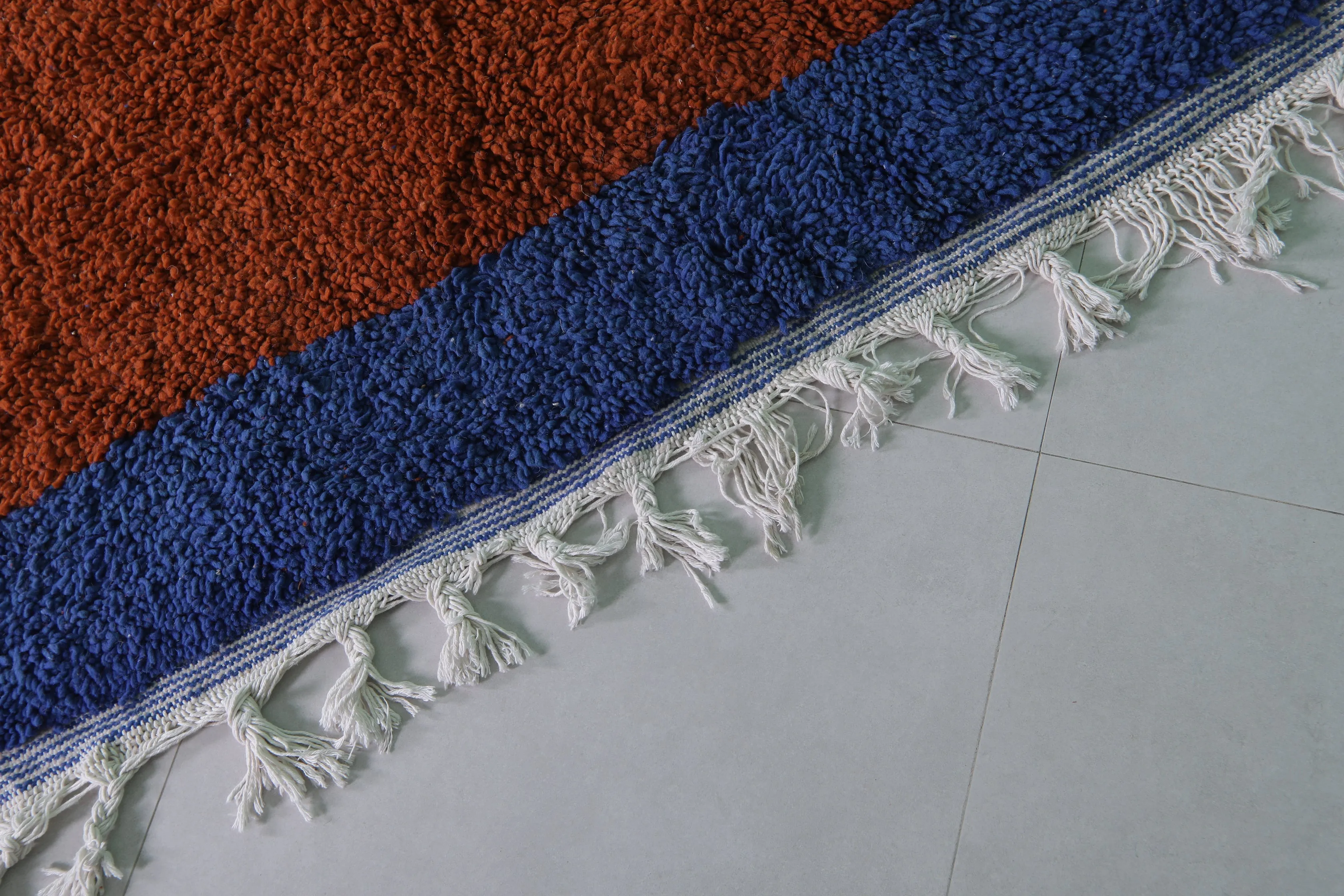 Oversized Azilal Area Rug – 7.8 x 10 ft with Bold Color Blocks