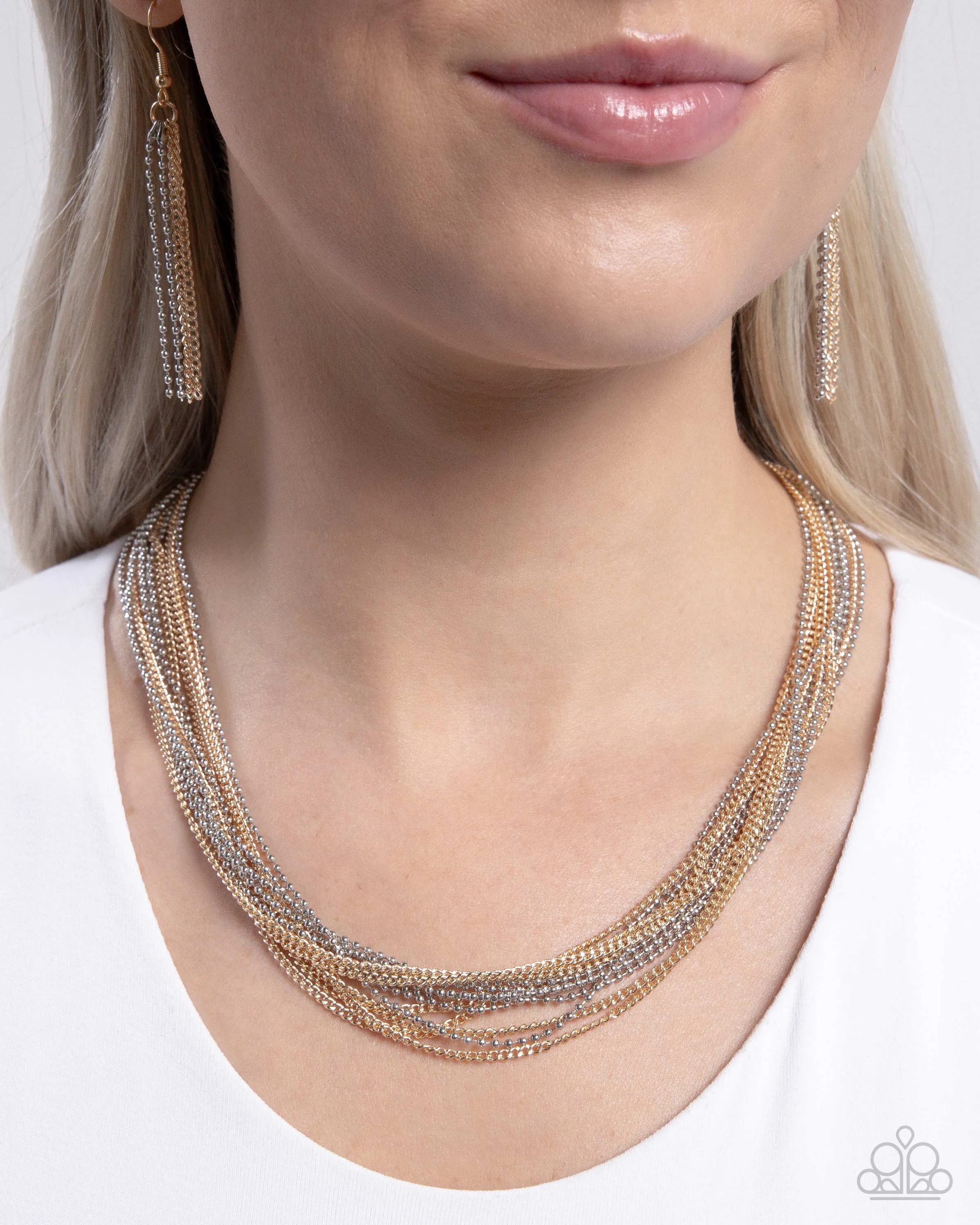 Paparazzi Backstage Ball - Silver Necklace