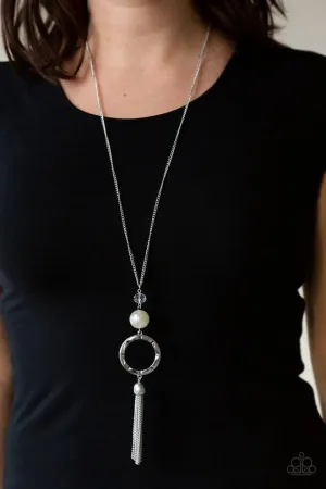 Paparazzi - Bold Balancing Act - White Necklace