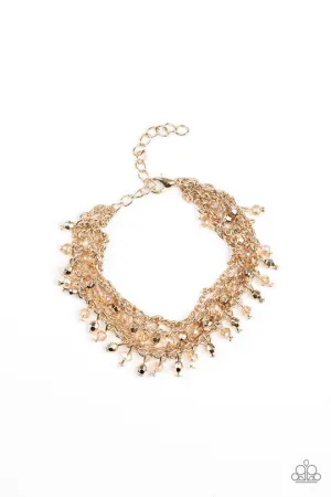 Paparazzi - Cash Confidence - Gold Adjustable Bracelet