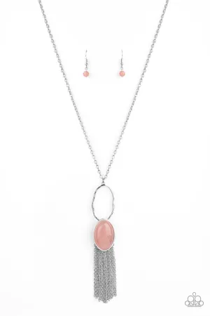 Paparazzi - Dewy Desert - Pink Necklace & Earrings