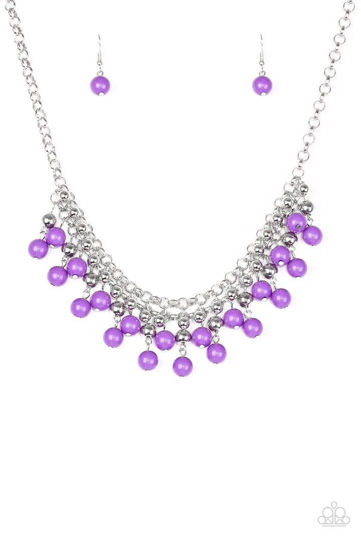 Paparazzi Friday Night Fringe Necklace Purple