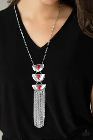 Paparazzi -Gallery Expo - Red Necklace
