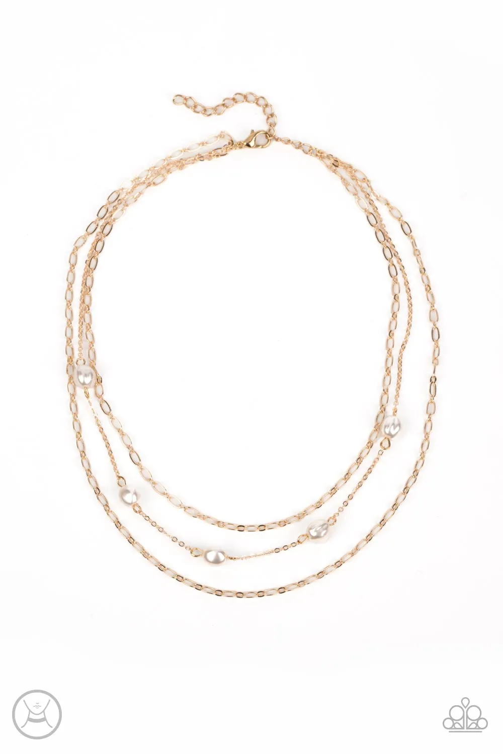 Paparazzi Offshore Oasis - Gold Choker Necklace