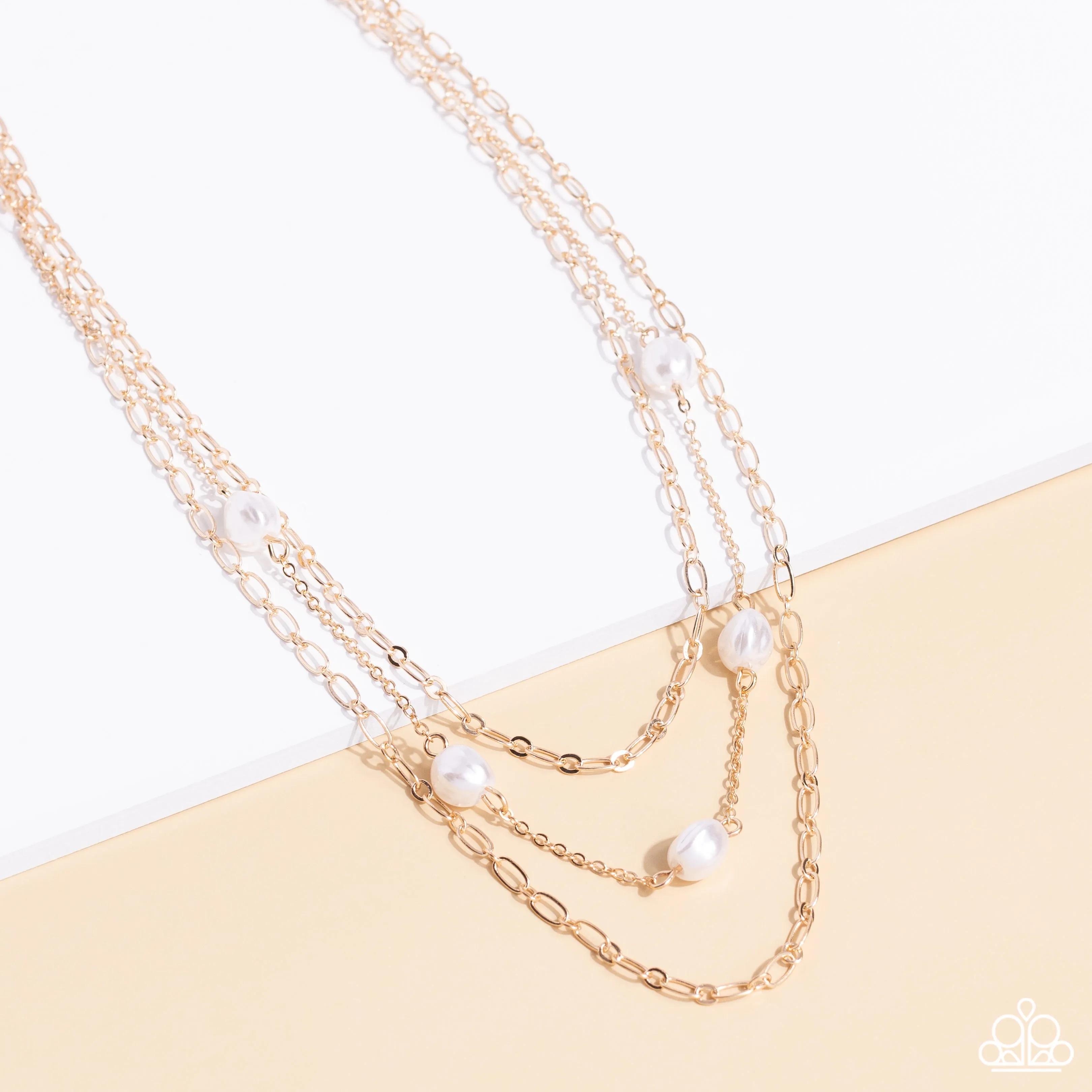 Paparazzi Offshore Oasis - Gold Choker Necklace
