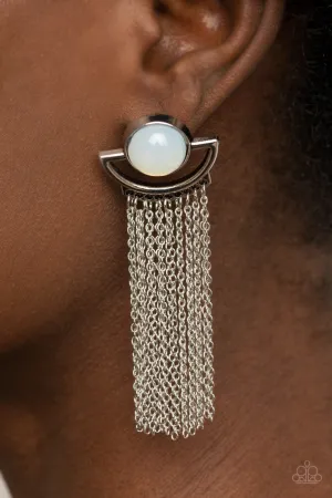 Paparazzi Opal Oracle - White Earrings