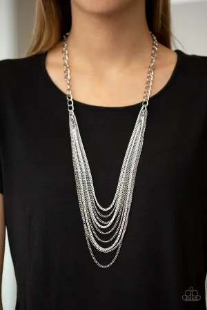 Paparazzi Rebel Rainbow - White Chain Necklace