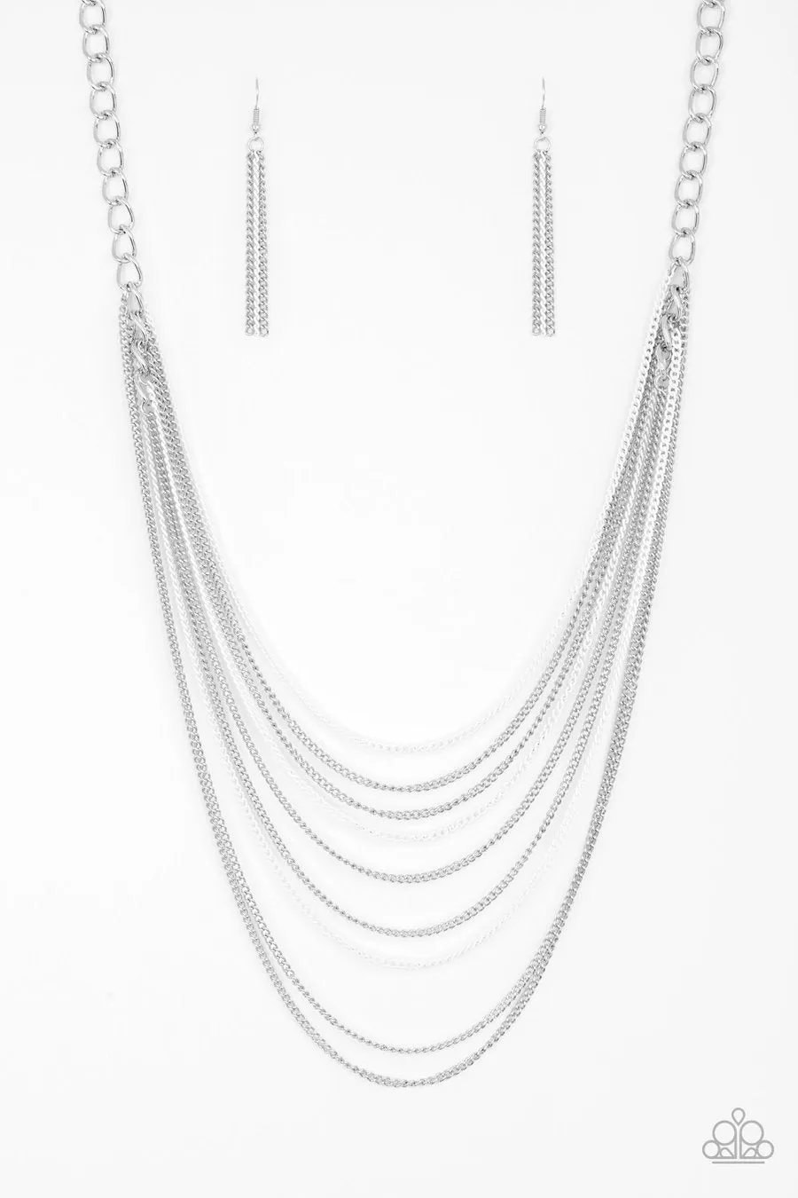 Paparazzi Rebel Rainbow - White Chain Necklace