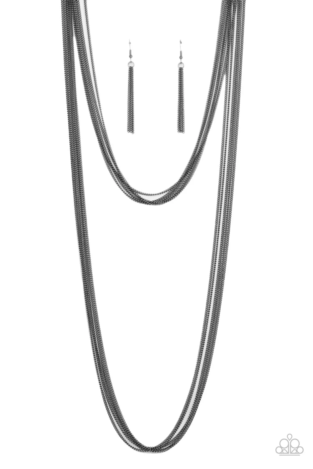 Paparazzi Save Your TIERS - Black Chain Necklace