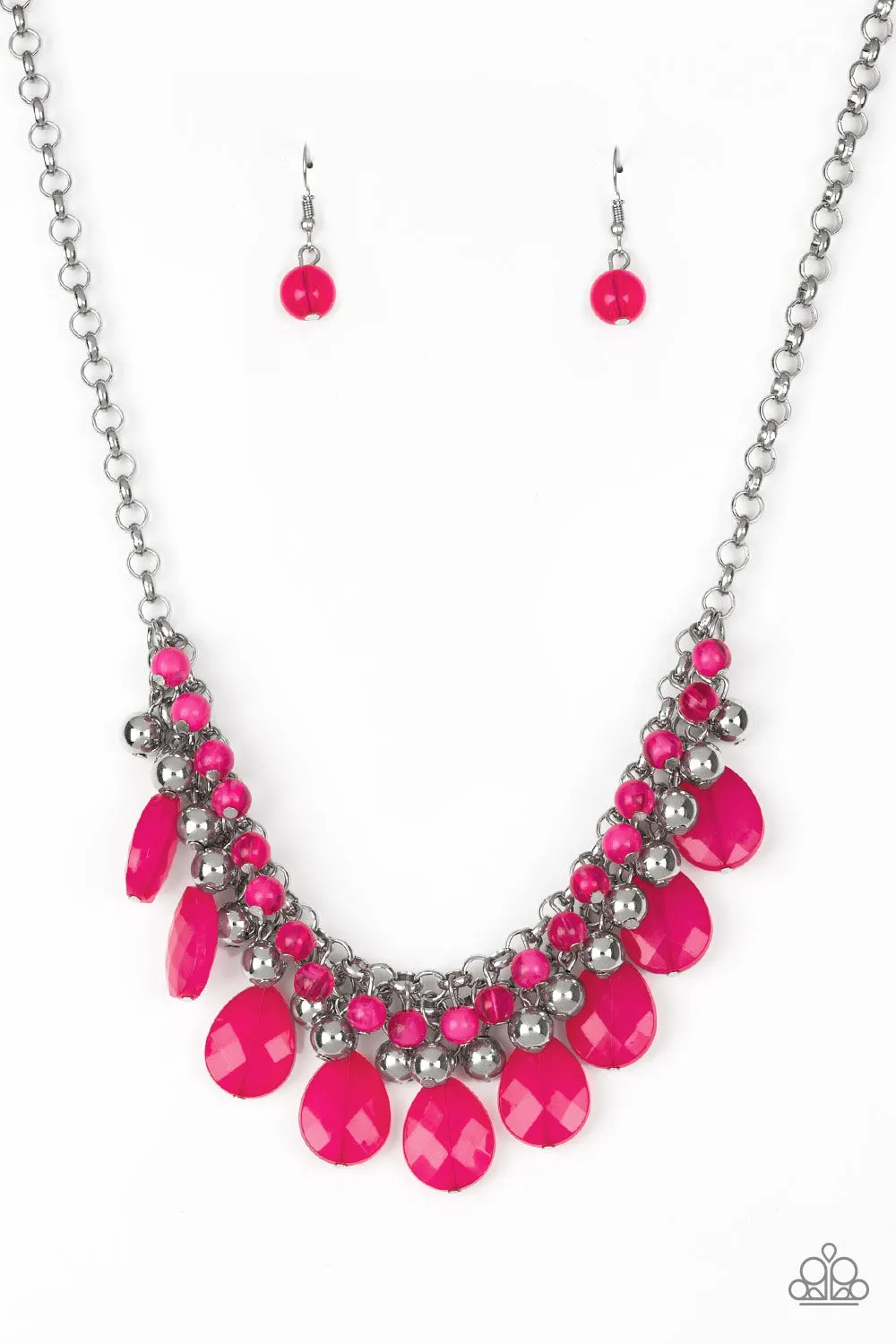 Paparazzi - Trending Tropicana - Pink Necklace