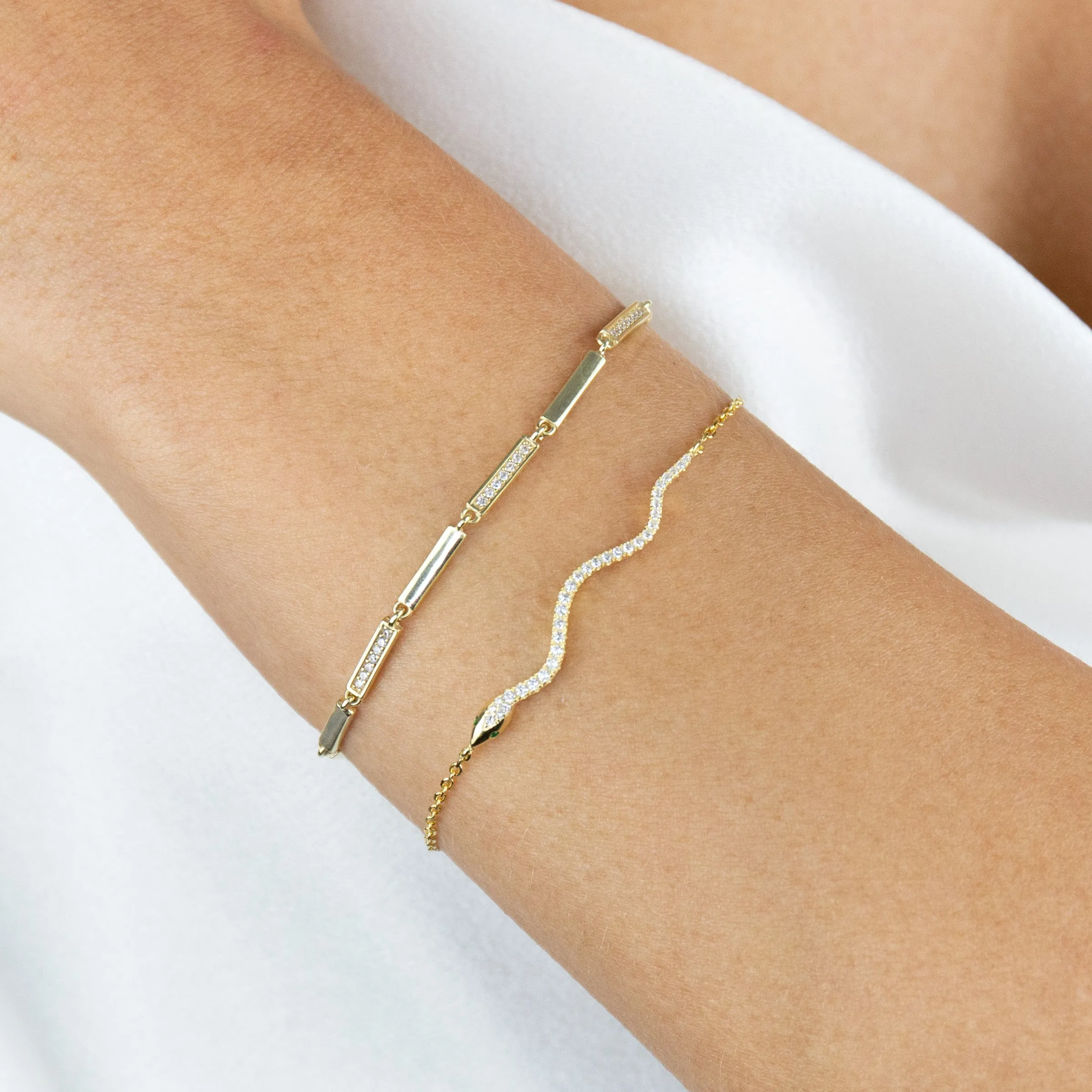 Pavé Snake Bracelet