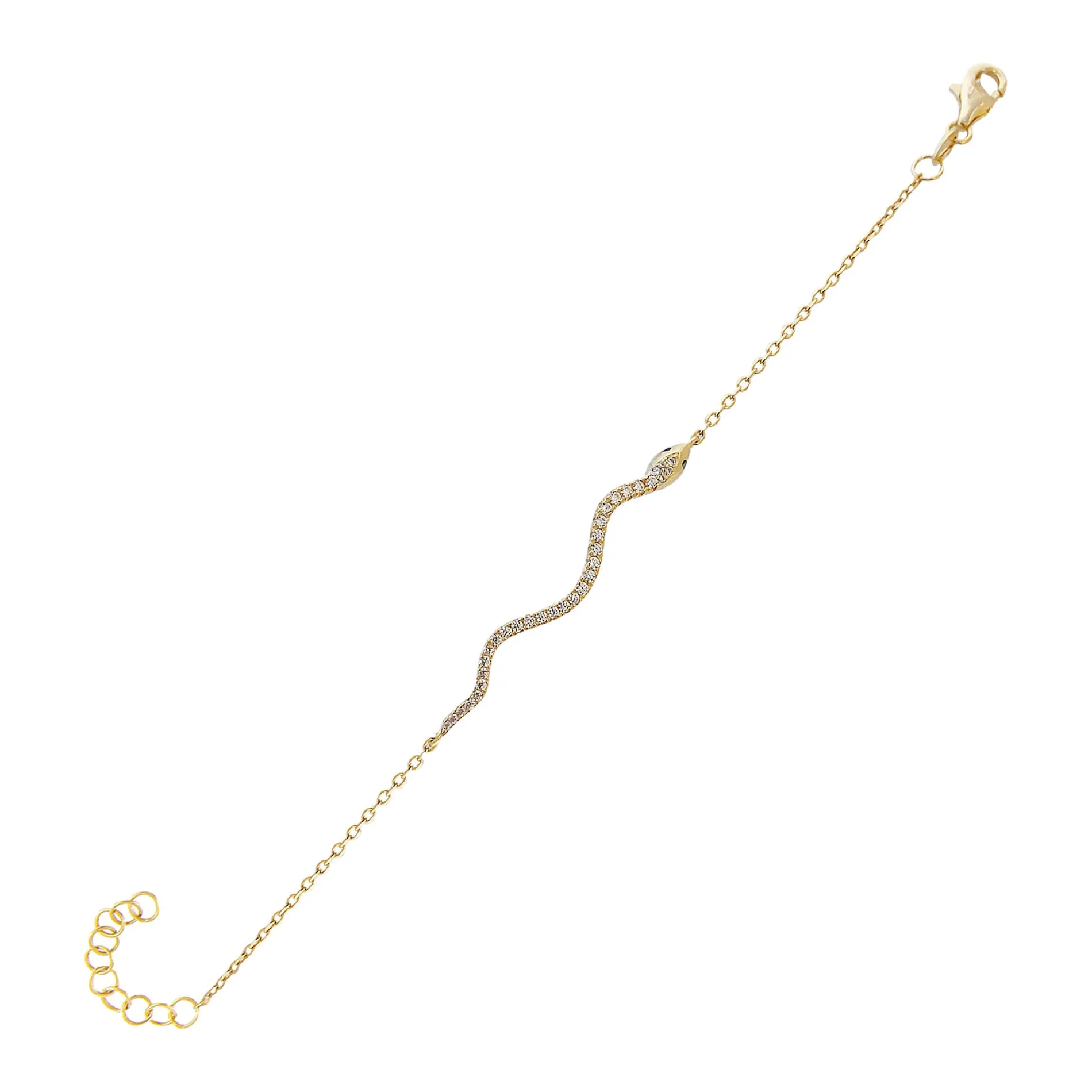 Pavé Snake Bracelet