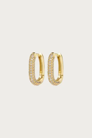 PAVE CHAIN LINK HUGGIES
