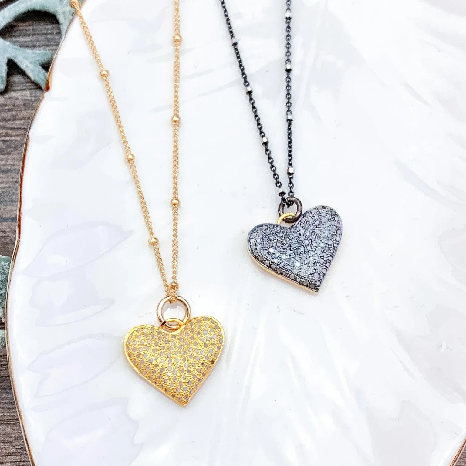 Pave Diamond Hearts Collection