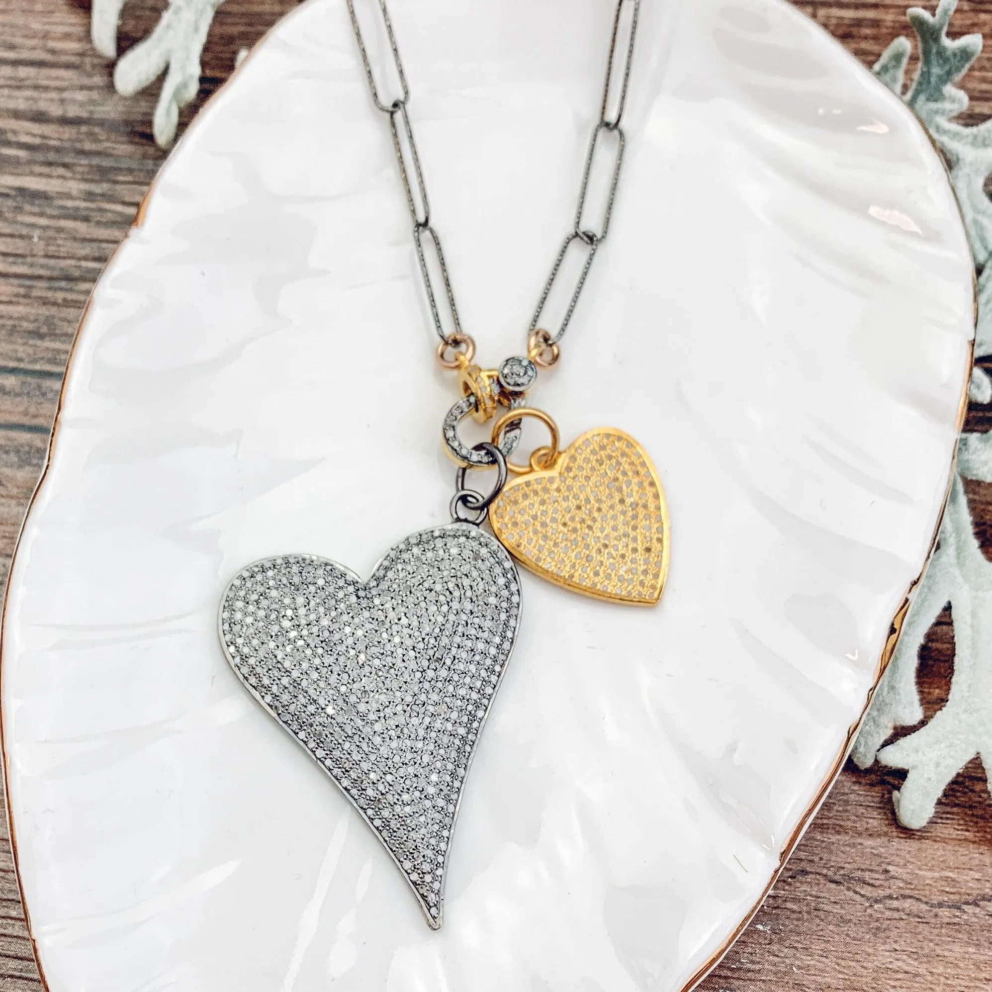 Pave Diamond Hearts Collection