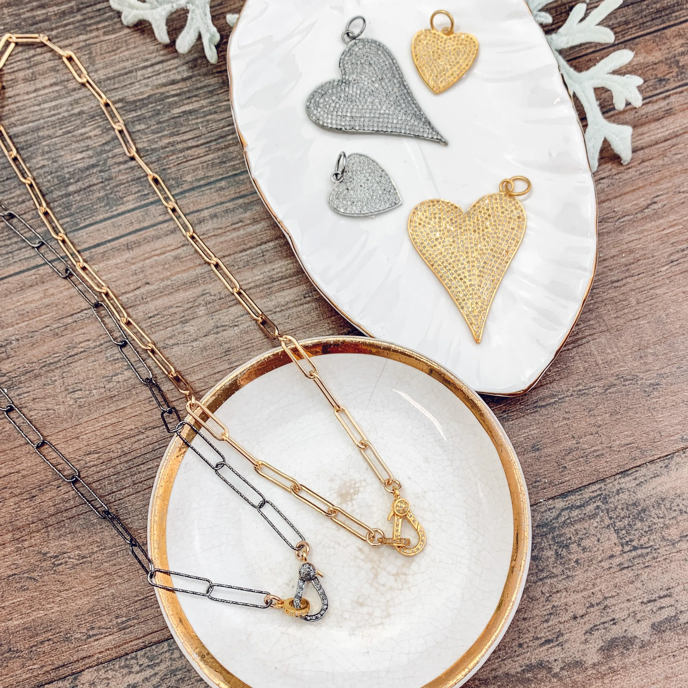 Pave Diamond Hearts Collection