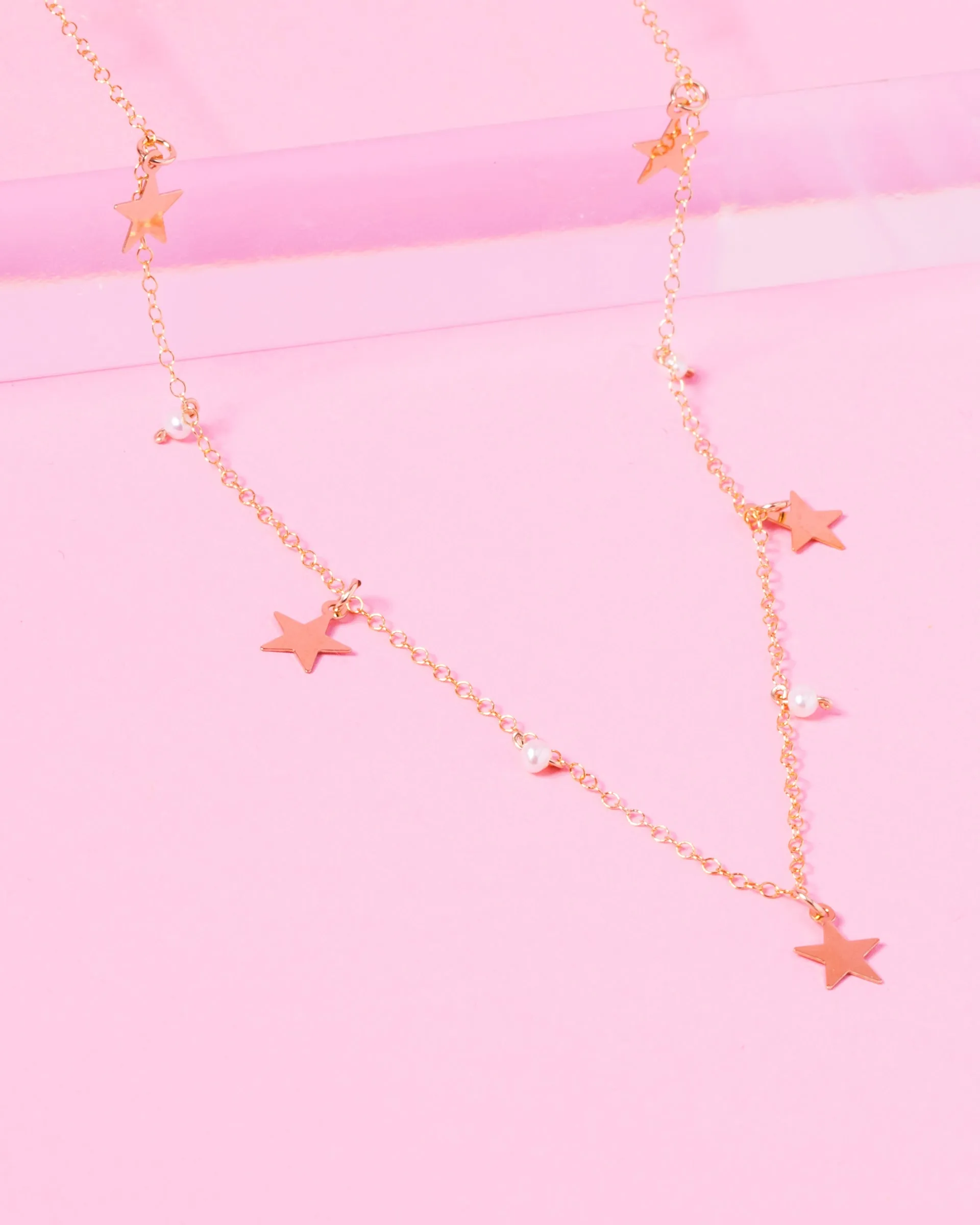 PEARL MABEL 14K GOLD FILLED STARS NECKLACE