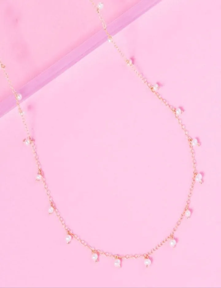 PEARL SPRINKLES 14K GOLD-FILLED NECKLACE