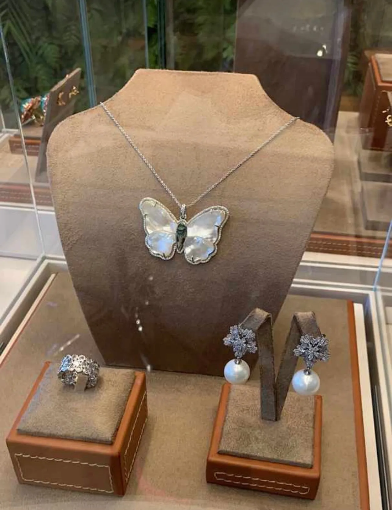 Pearlescent Flight Butterfly Necklace
