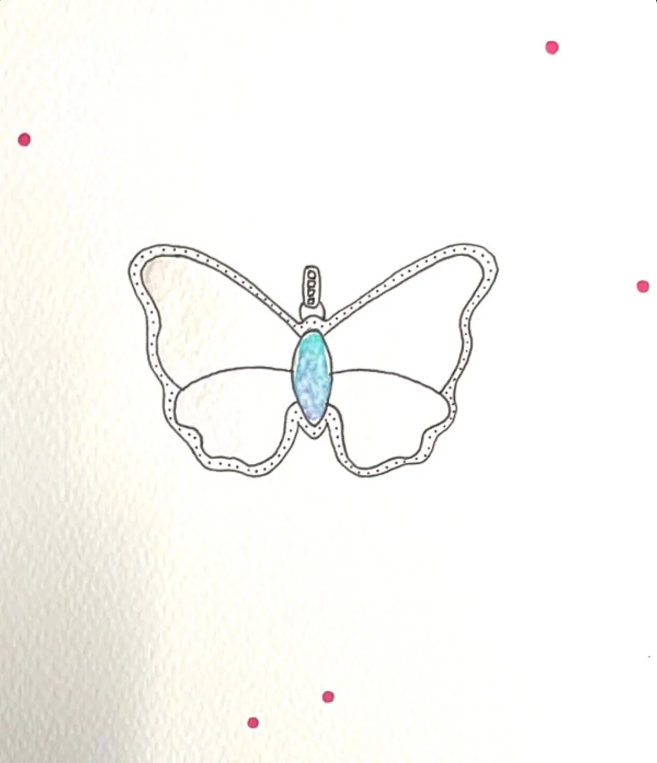 Pearlescent Flight Butterfly Necklace