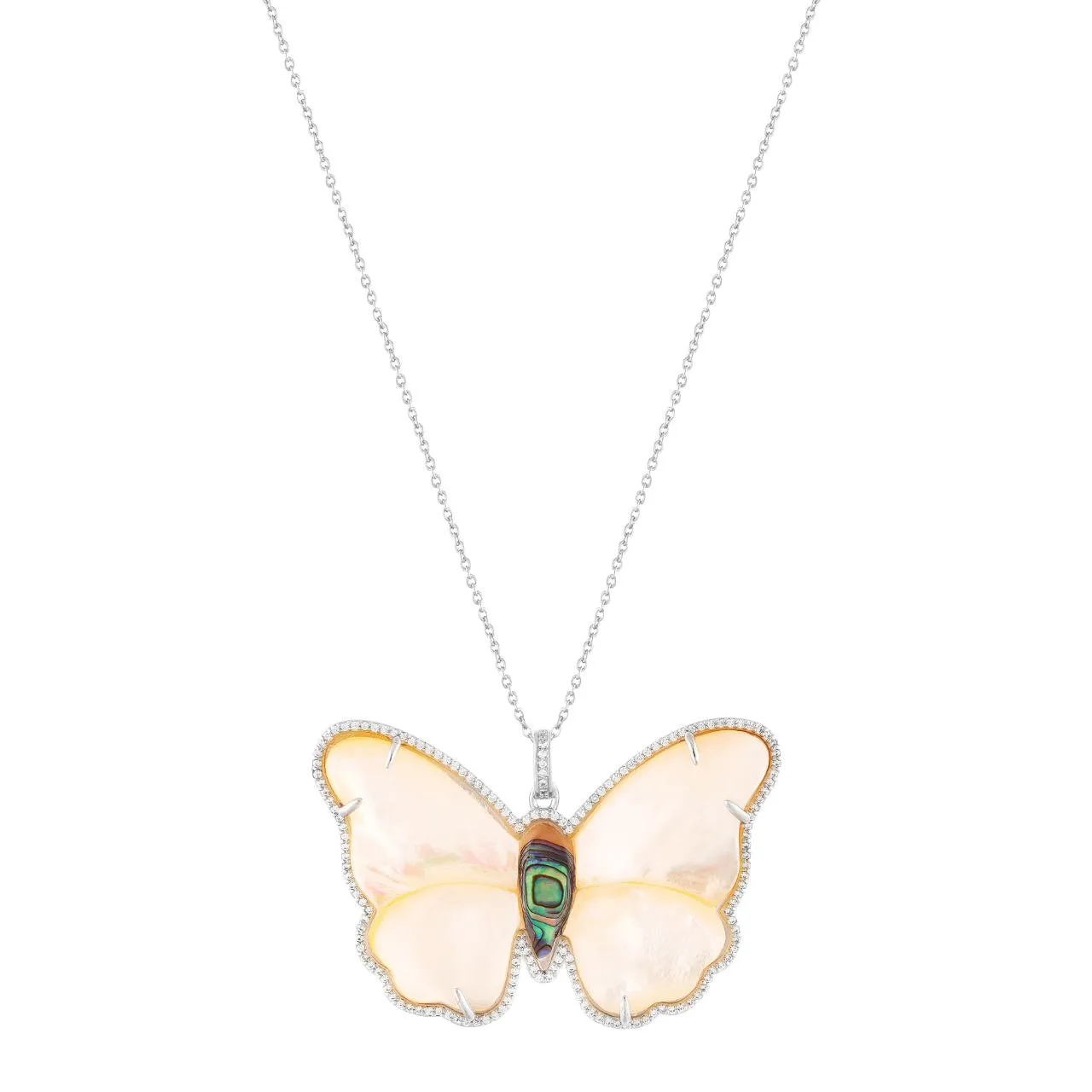 Pearlescent Flight Butterfly Necklace