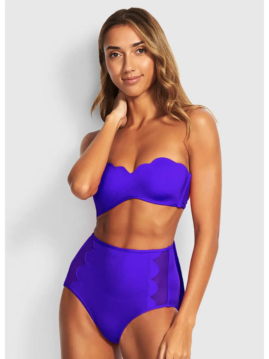 Petal Edge High Waist Bottom Reflex Blue