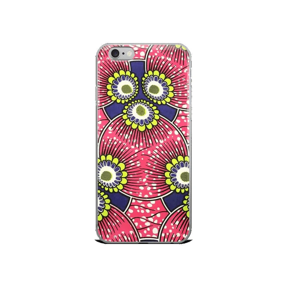 Pink African Print  iPhone Case