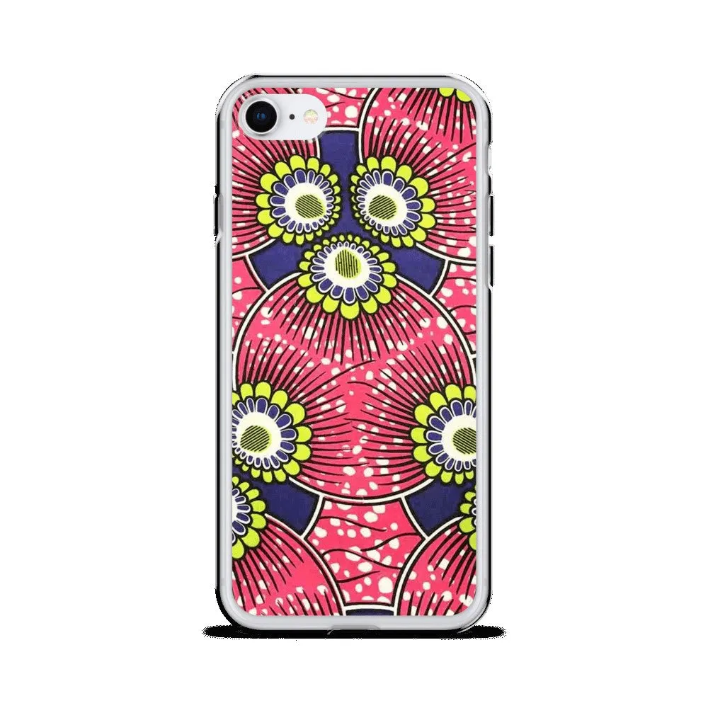 Pink African Print  iPhone Case
