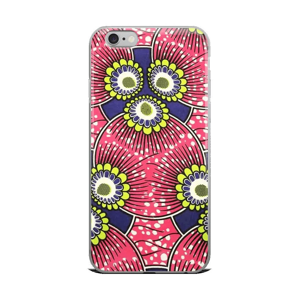Pink African Print  iPhone Case