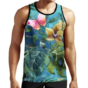Pink Butterfly Tank Top