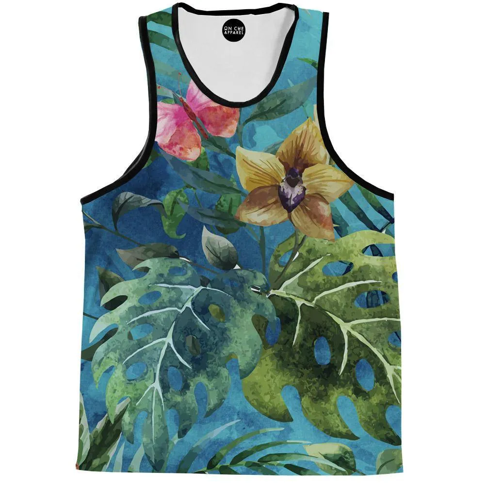 Pink Butterfly Tank Top
