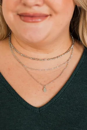 Positively Adorable Necklace & Earring Set- Silver