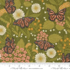 *PRE-ORDER* Bee Garden, Summer Butterfly in Ivy Metallic