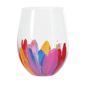 Purple Garden Stemless Wine Glass