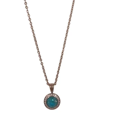 Qudo Tondo Deluxe Pendant Rose Gold Necklace - Laguna Delite
