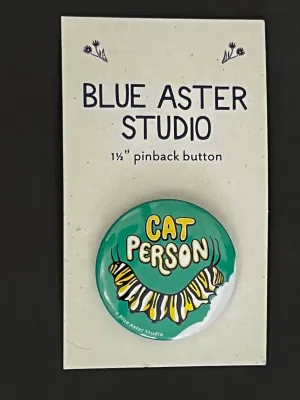 "Cat Person" Caterpillar Button