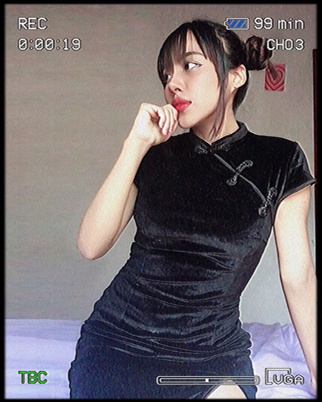 "DARK RETRO CHEONGSAM" DRESS Y030301