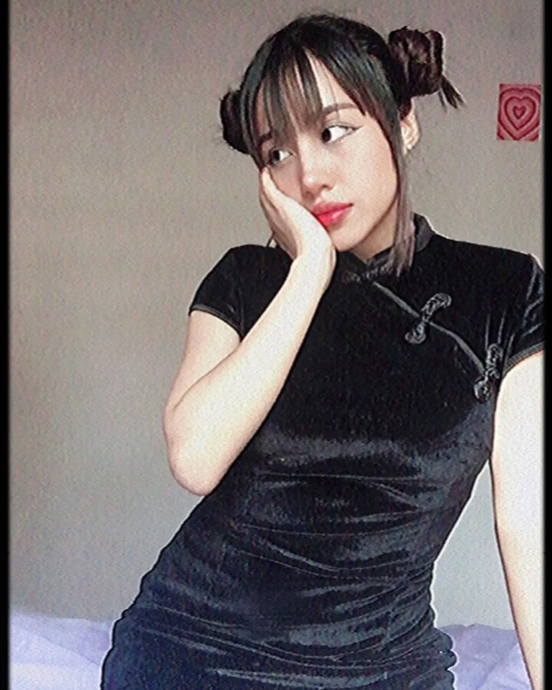 "DARK RETRO CHEONGSAM" DRESS Y030301