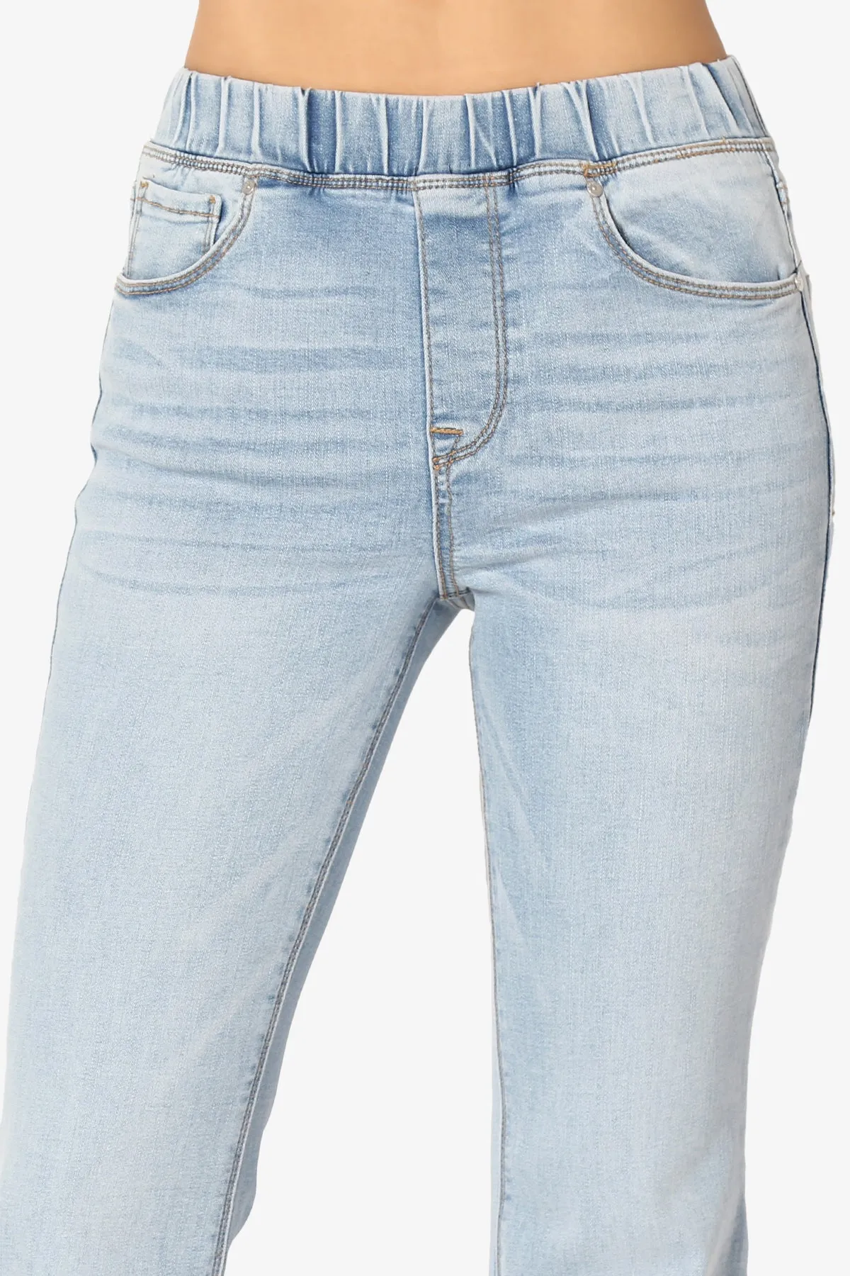 Rafa Elastic High Rise Flare Leg Jeans