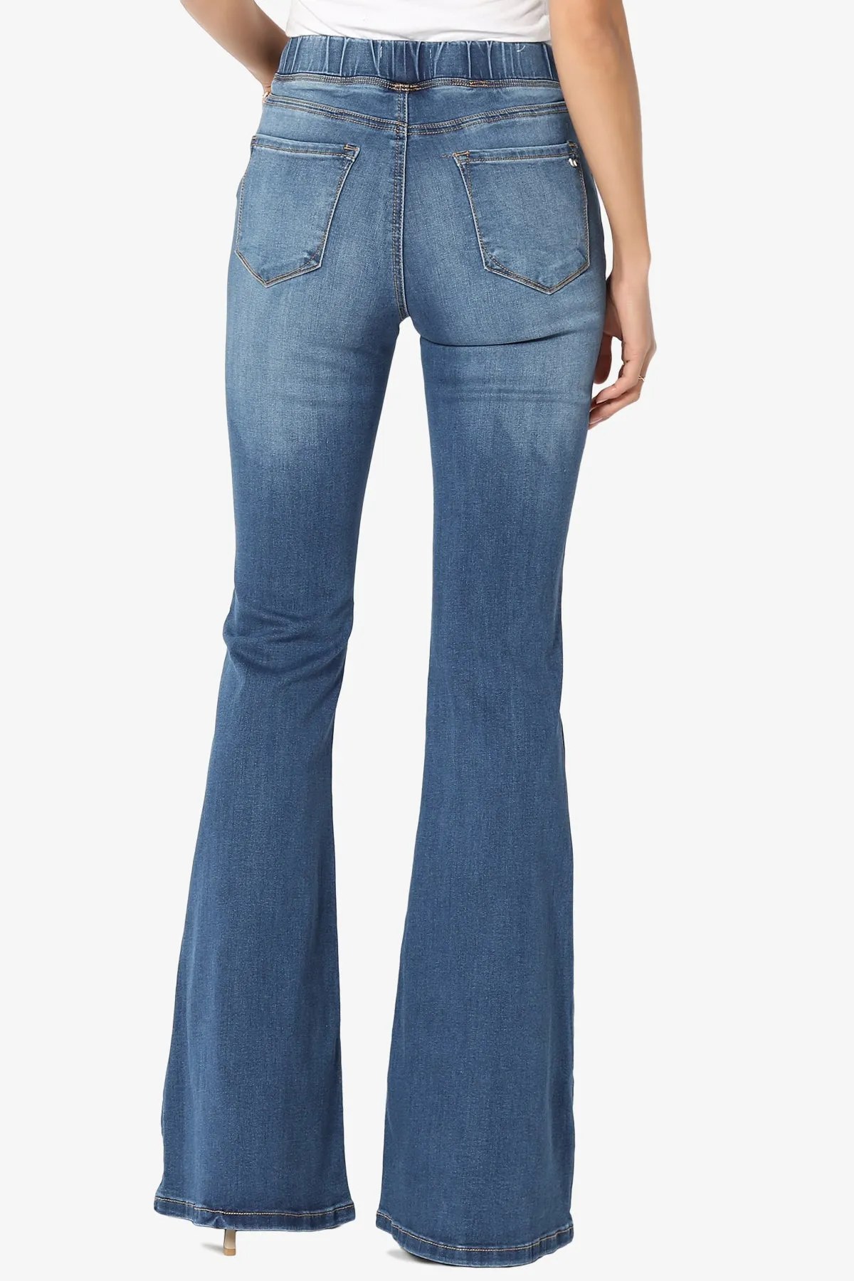 Rafa Elastic High Rise Flare Leg Jeans