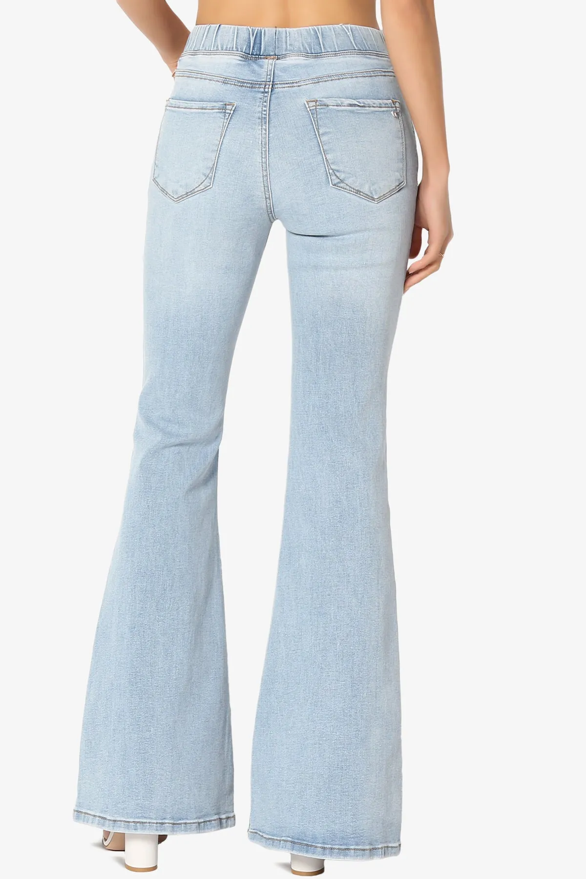 Rafa Elastic High Rise Flare Leg Jeans