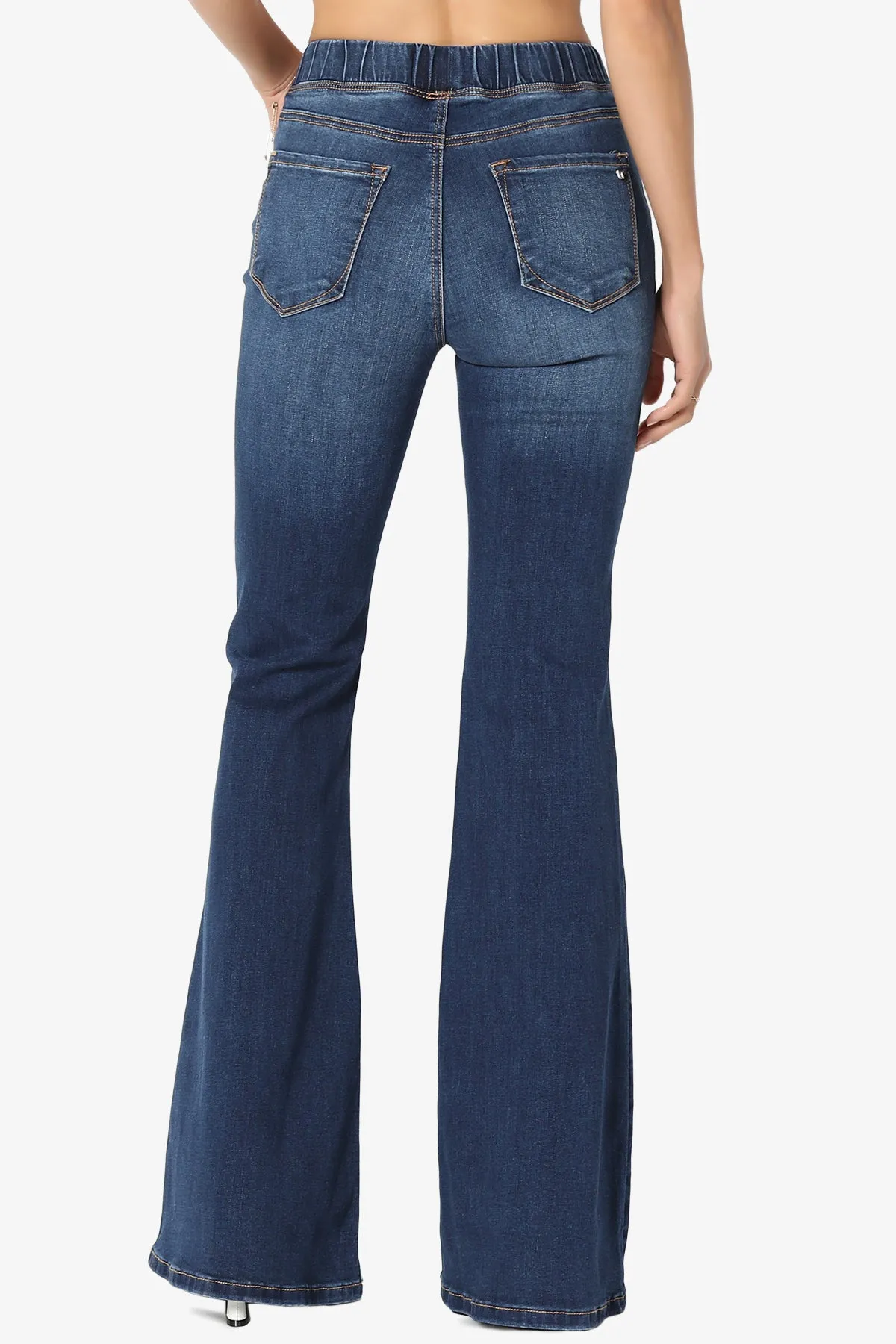 Rafa Elastic High Rise Flare Leg Jeans