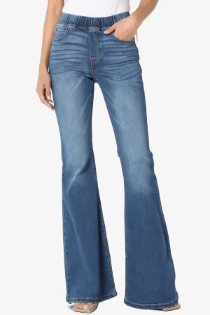 Rafa Elastic High Rise Flare Leg Jeans