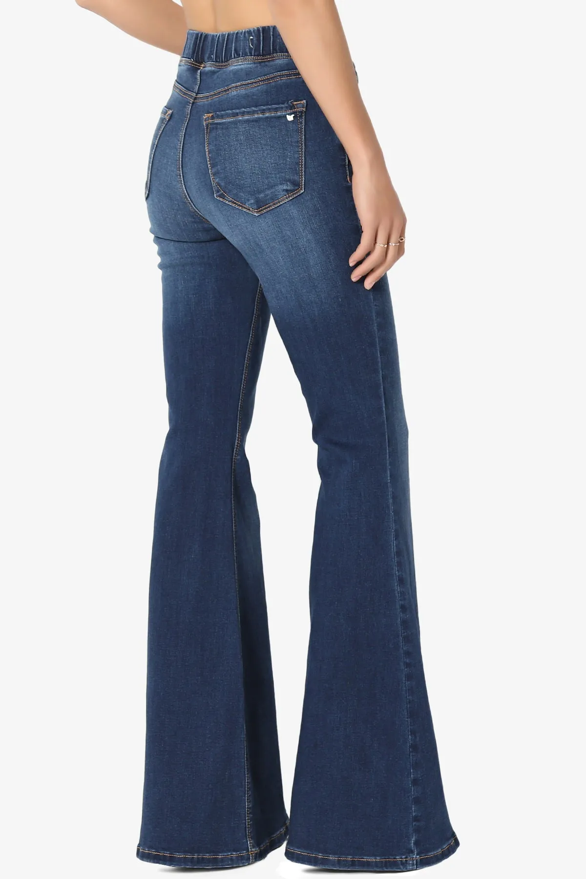 Rafa Elastic High Rise Flare Leg Jeans