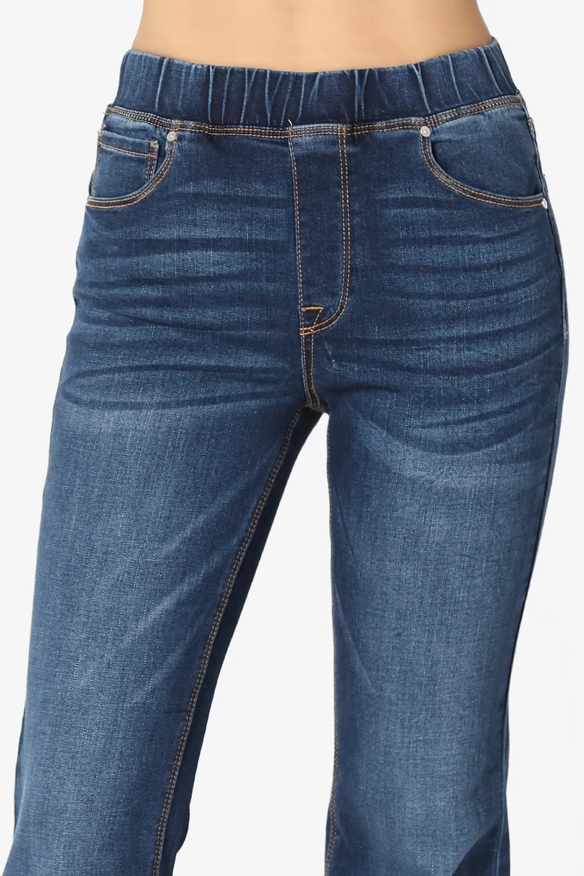 Rafa Elastic High Rise Flare Leg Jeans
