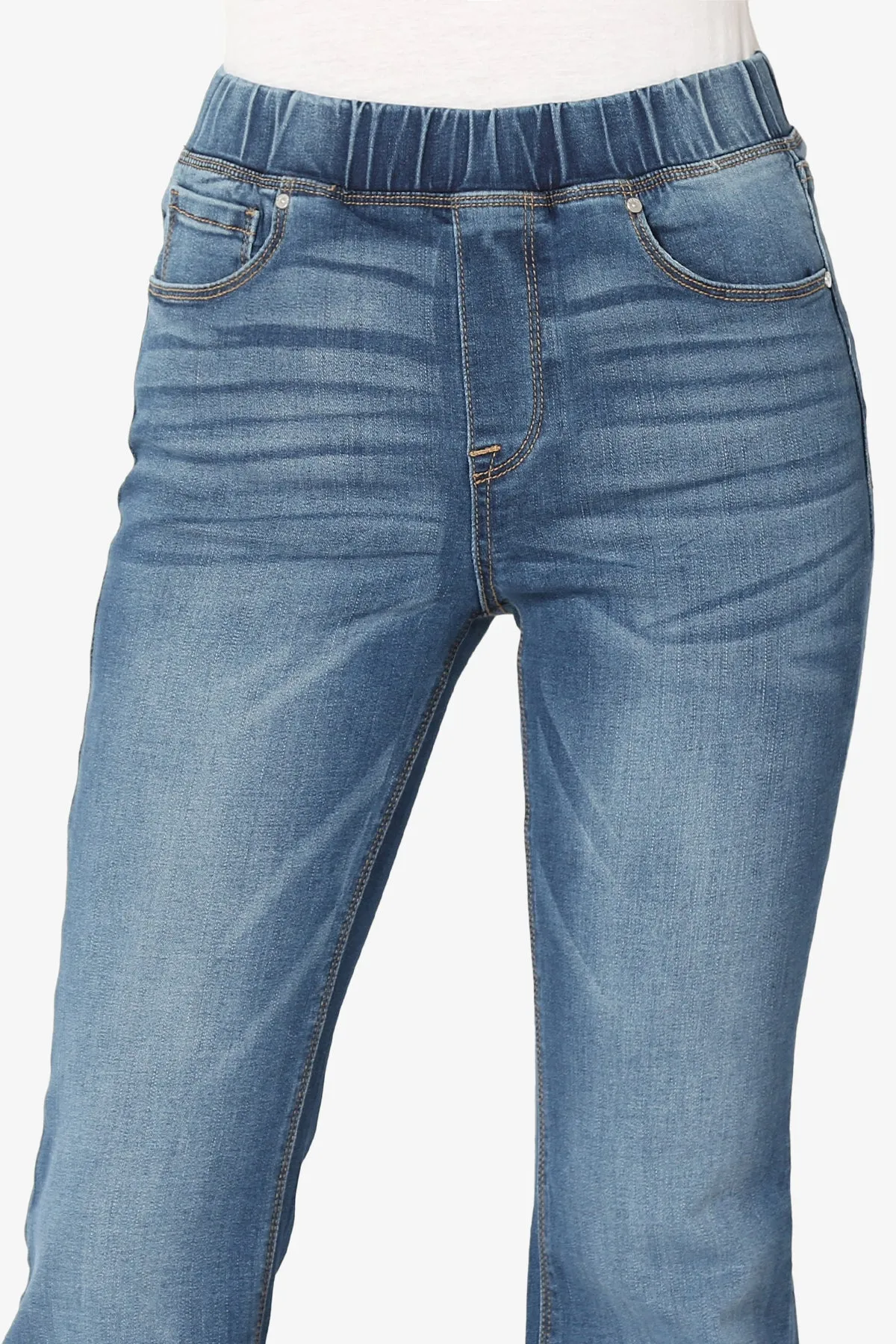 Rafa Elastic High Rise Flare Leg Jeans
