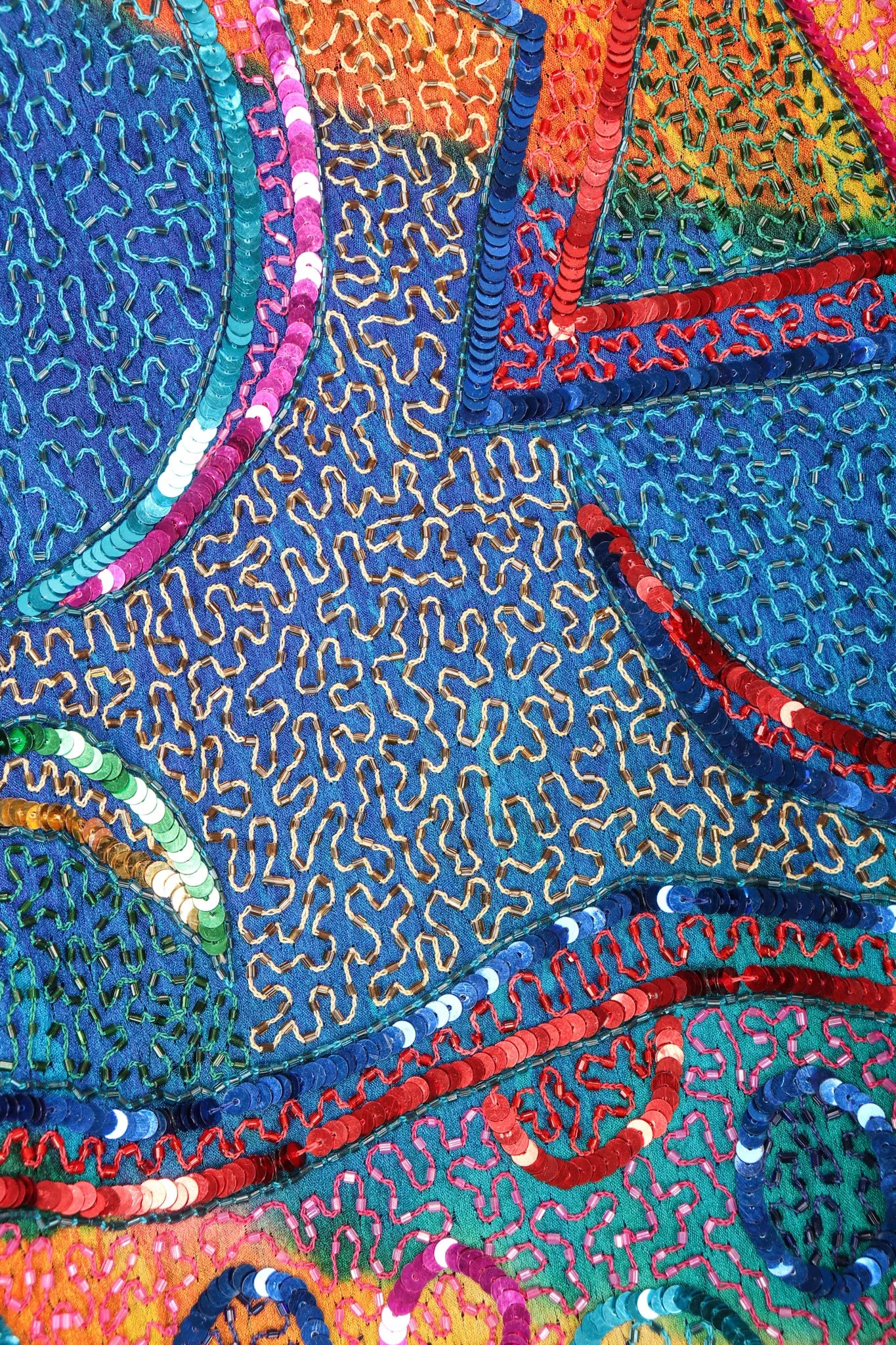 Rainbow Beaded Swing Coat