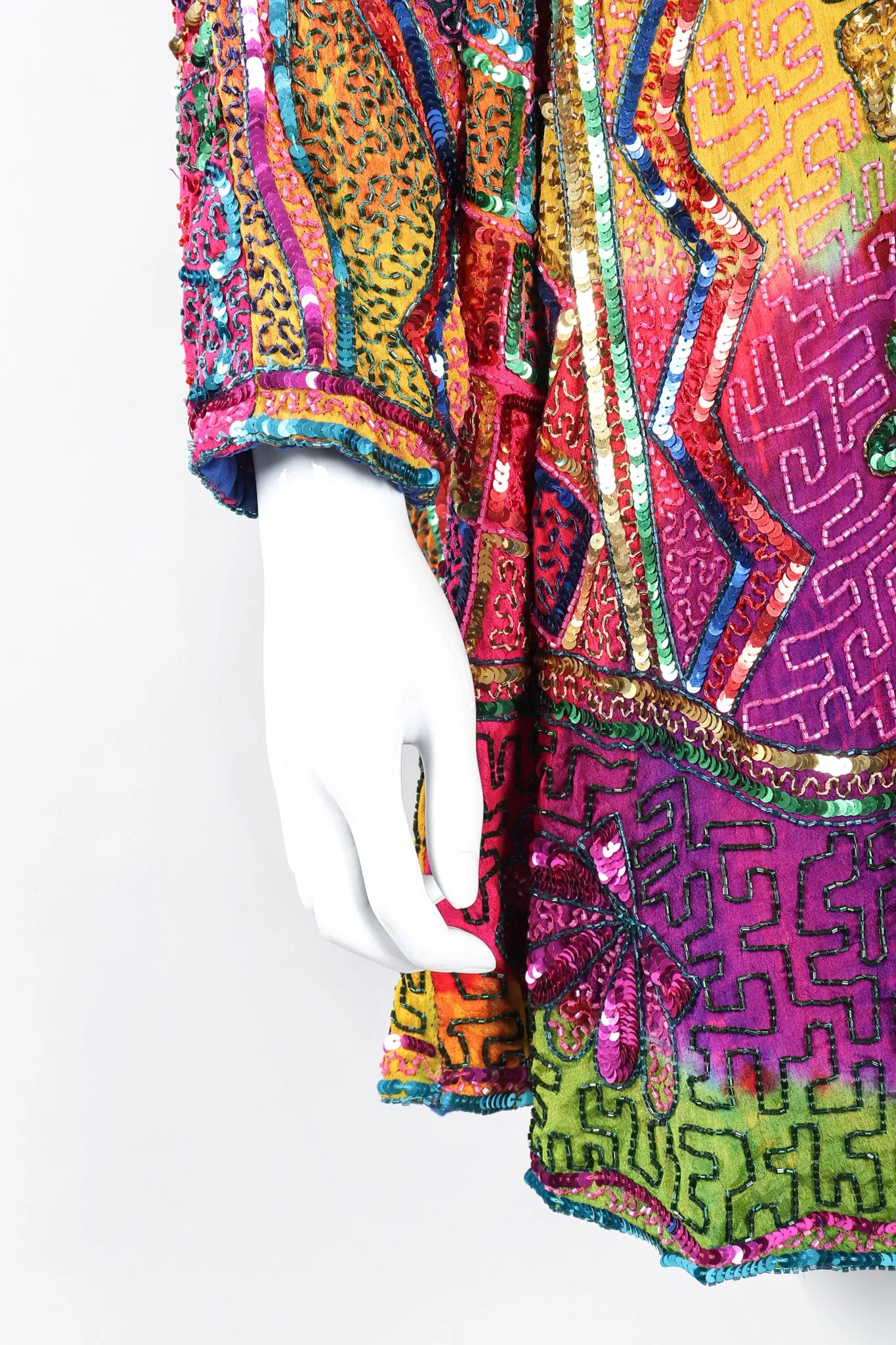 Rainbow Beaded Swing Coat