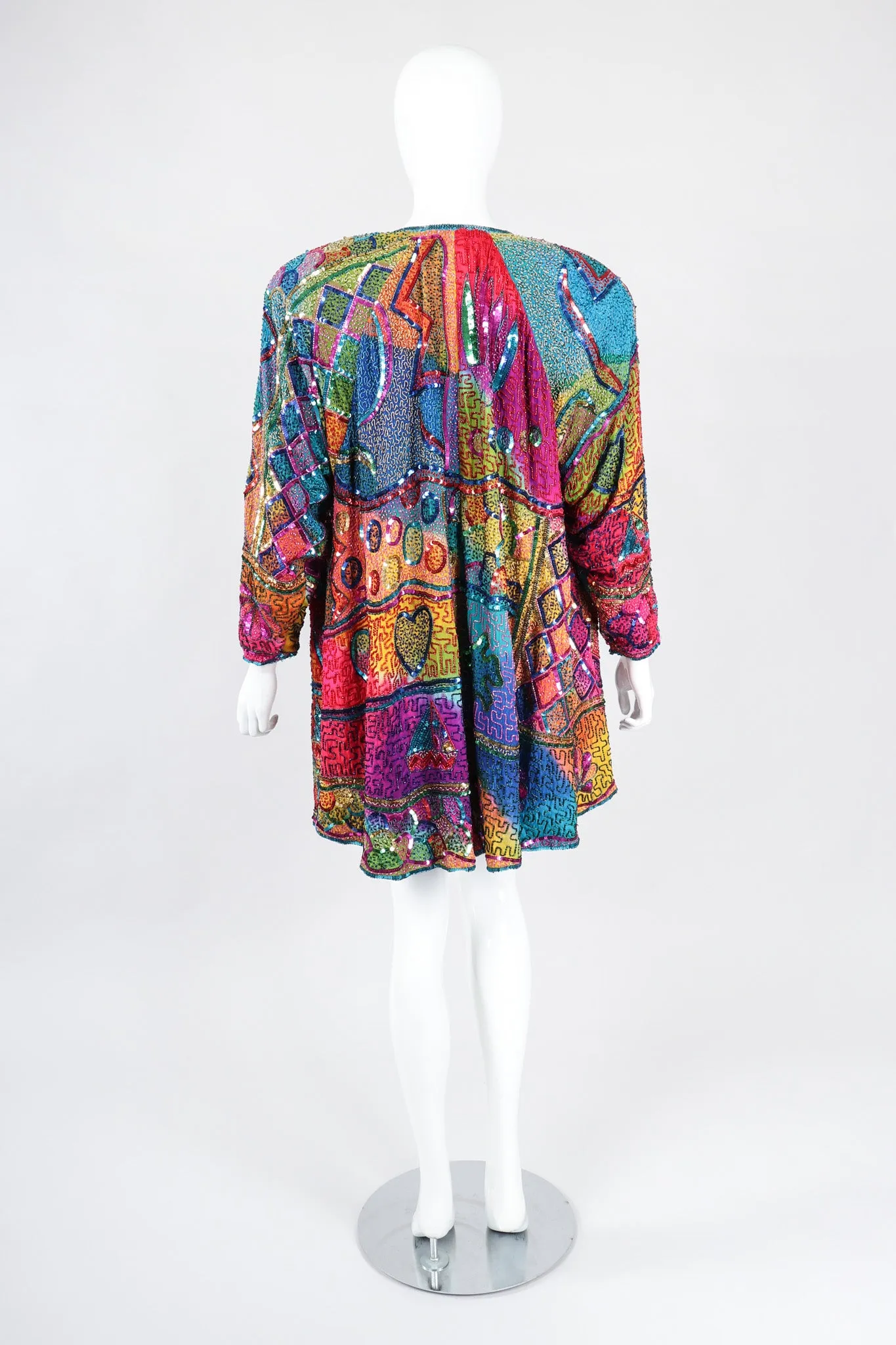 Rainbow Beaded Swing Coat