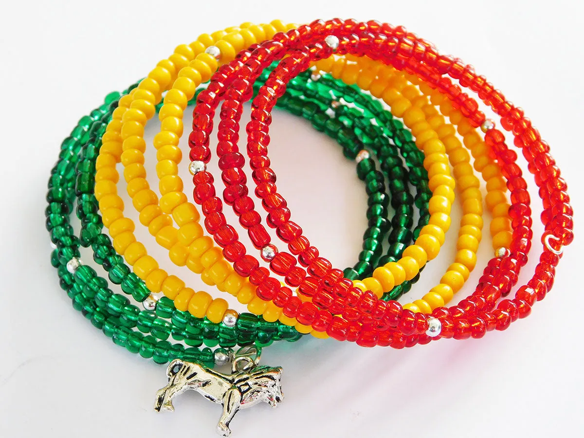 Rasta Beaded Bracelet Ethnic Jewelry Women African